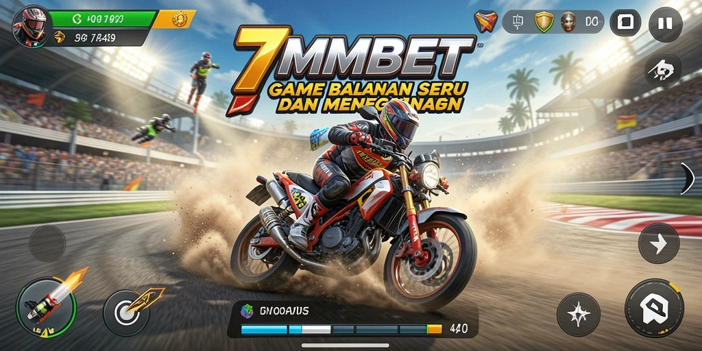 Screenshot gameplay 7MMBET yang menampilkan aksi balapan seru.