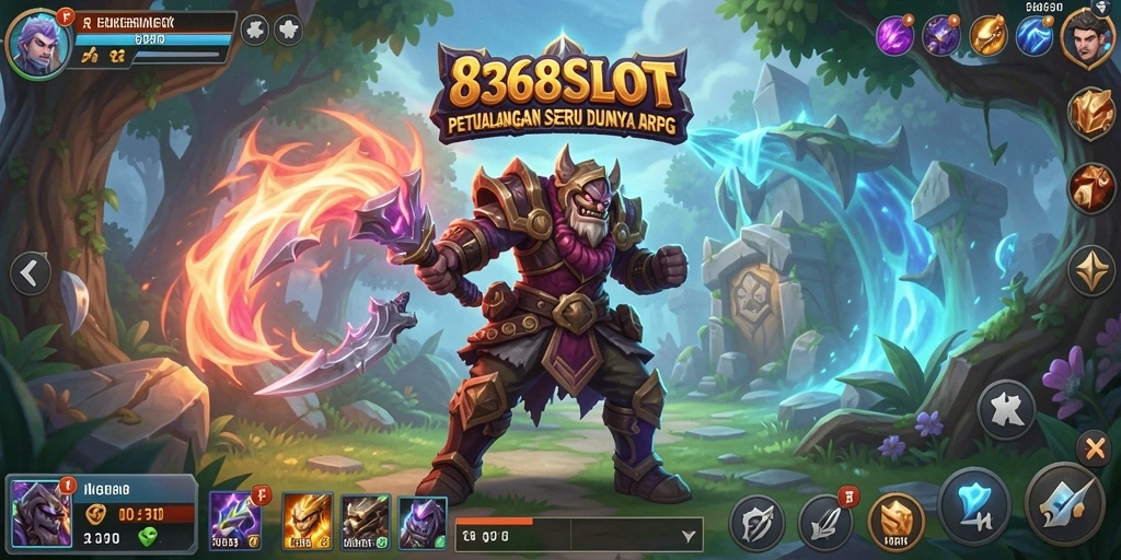 Tampilan seru gameplay ARPG di 8368SLOT dengan karakter bertempur.
