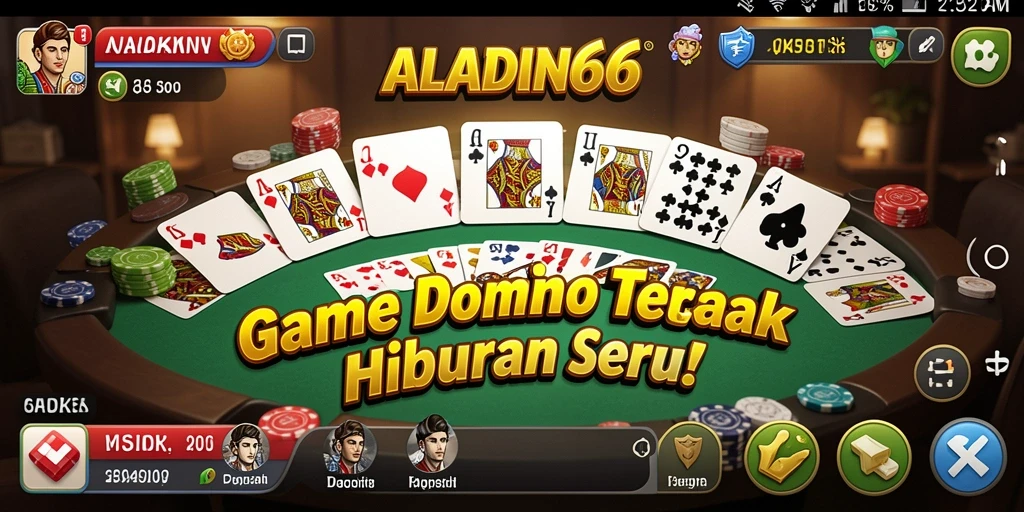 Tampilan permainan Domino yang seru dan interaktif.