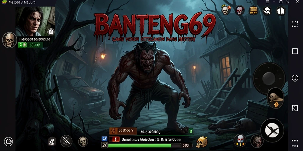 Tangkapan layar BANTENG69 menampilkan gameplay horor yang menegangkan.