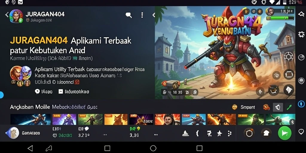 Screenshot utama JURAGAN404 menampilkan antarmuka pengguna yang intuitif.