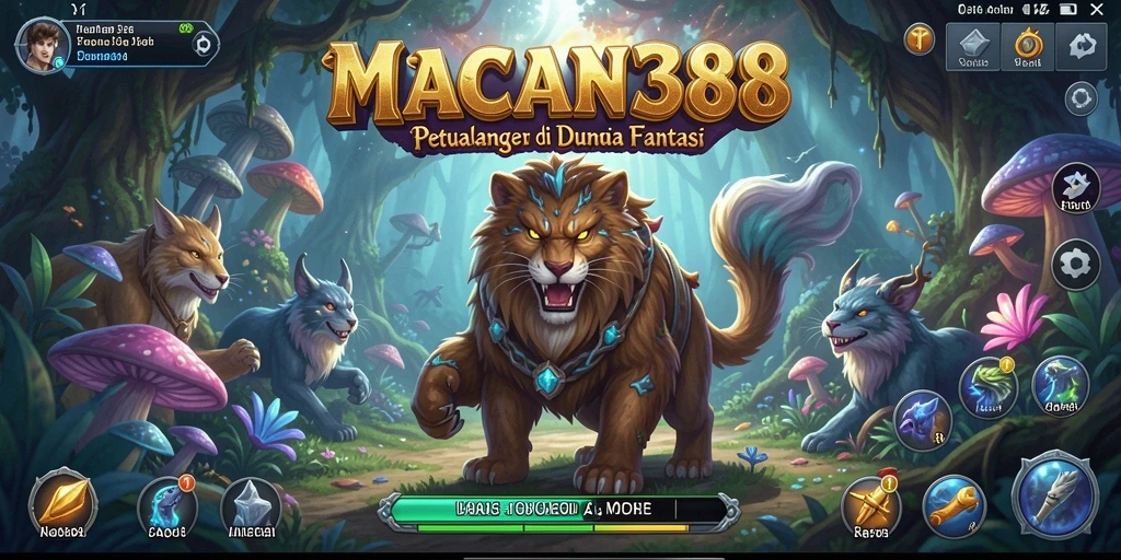 Screenshot gameplay MACAN388 menampilkan aksi petualangan seru di dunia fantastis.