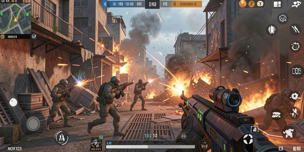 Gameplay intens di pertempuran NOX123 dengan grafis menawan.