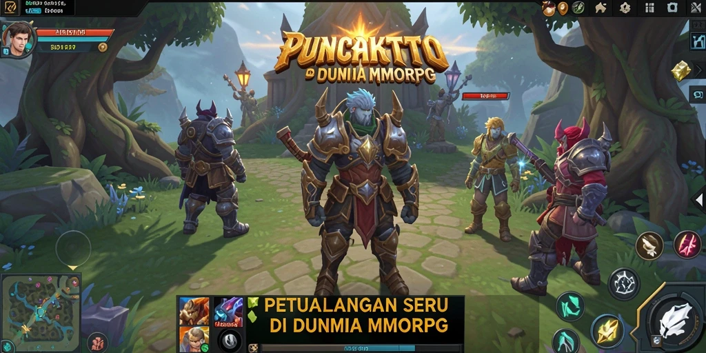 Tangkapan layar gameplay PUNCAKTOTO menampilkan aksi mendebarkan di dunia MMORPG.