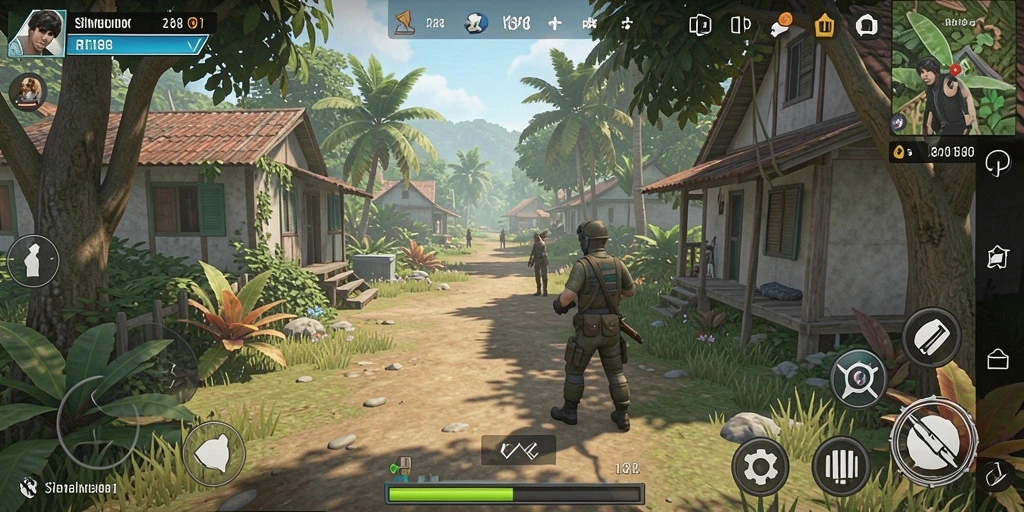 Tangkapan layar gameplay RI188 yang memperlihatkan interaksi simulasi yang realistis.
