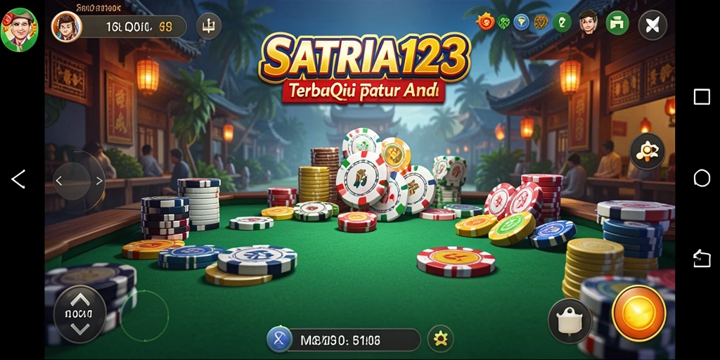 Screenshot utama SATRIA123 menampilkan serunya gameplay QiuQiu.