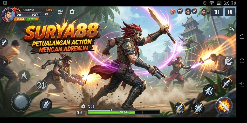 Tampilan gameplay SURYA88 yang mendebarkan dan menegangkan.