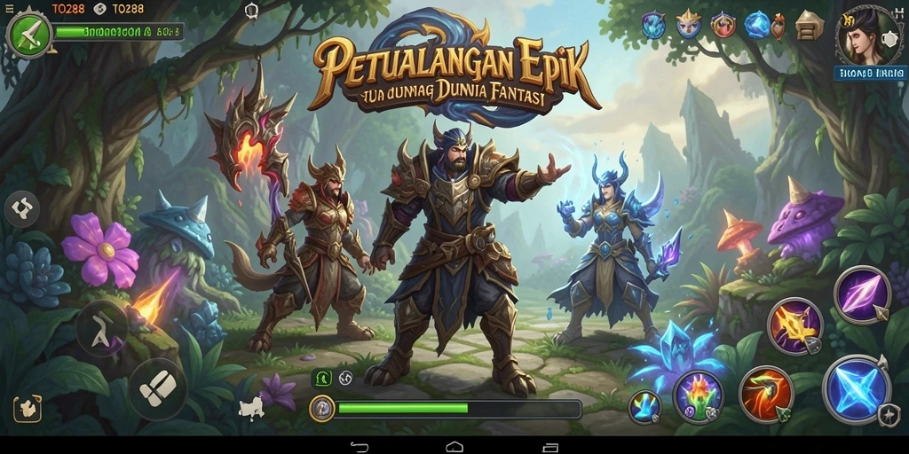 Gameplay RPG TO288 dengan grafis menakjubkan dan aksi seru.